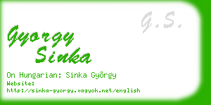 gyorgy sinka business card
